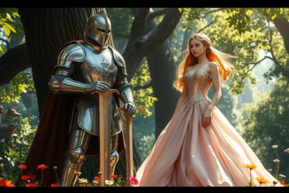 Maiden and Knight AI Art 1